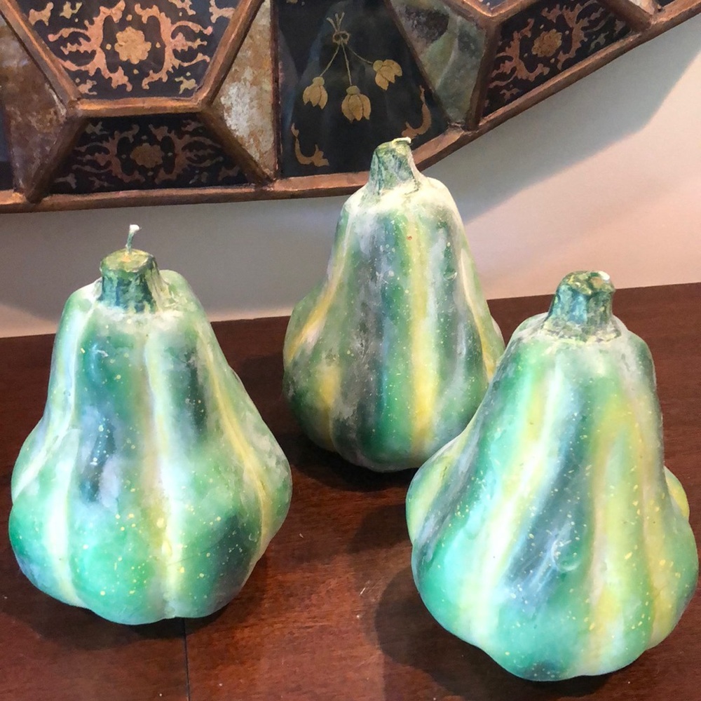 Acorn Squash candles - Set of 3 very realistic looking